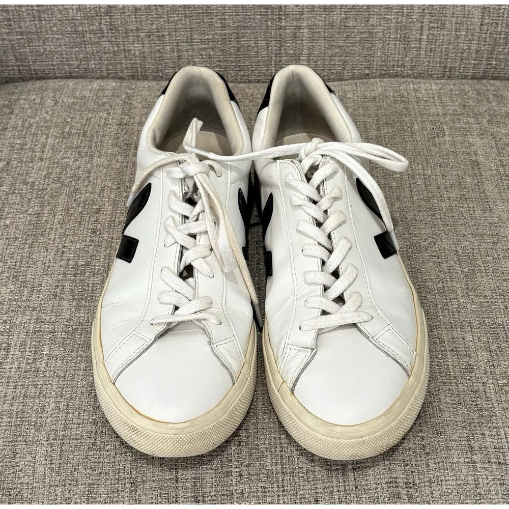 Veja Esplar Leather Sneakers White/Black Sz 10